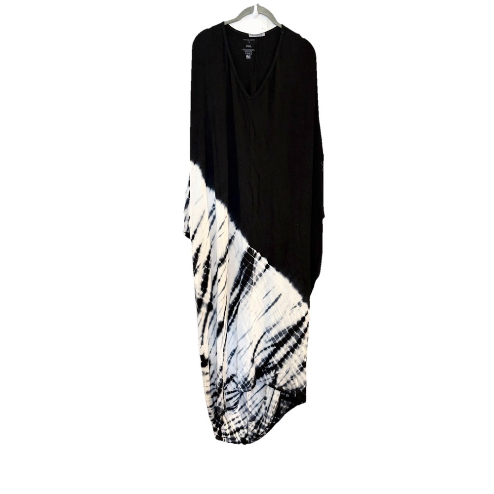 JQ‎ Couture Tie Dye Dolman Sleeve Oversized Kaftan Modal Stretch Maxi Dress L